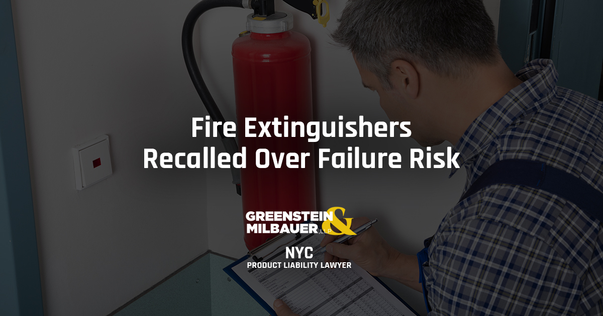 Fire Extinguishers Recalled Over Failure Risk