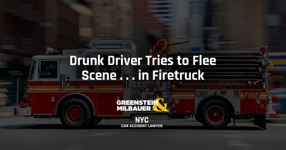 Drunk Driver Tries to Flee Scene . . . In Firetruck