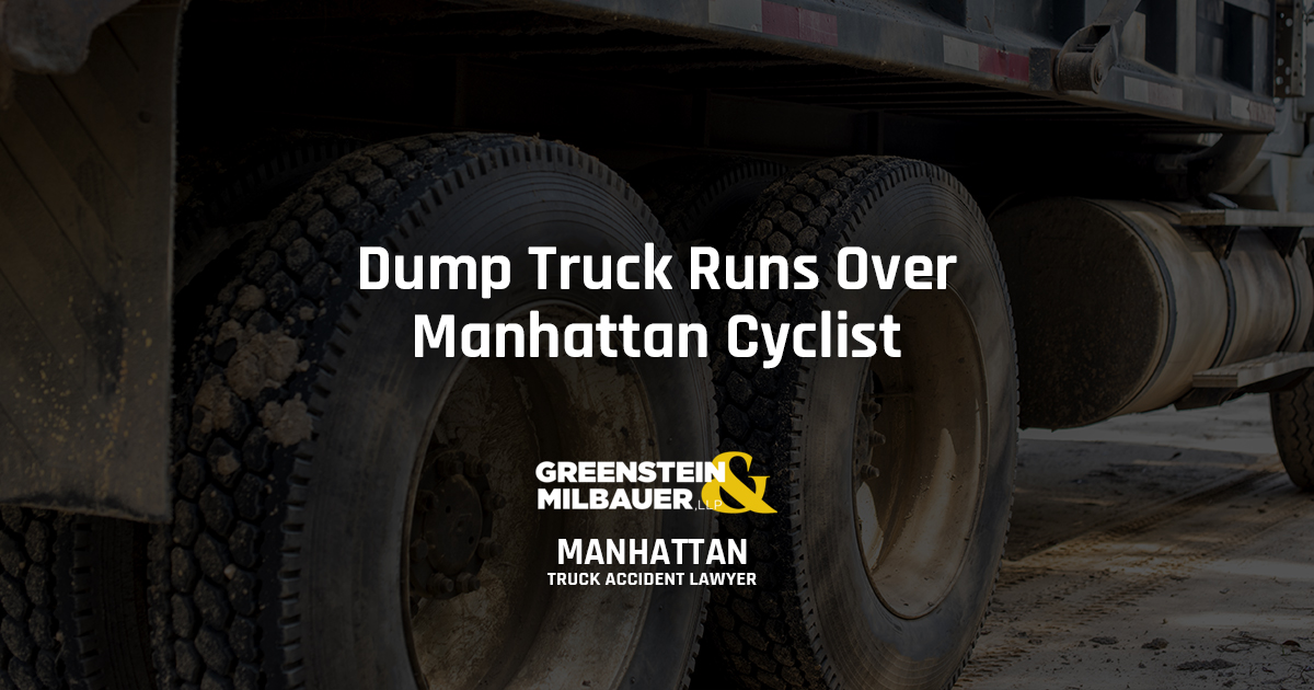 Dump Truck Runs Over Manhattan Cyclist